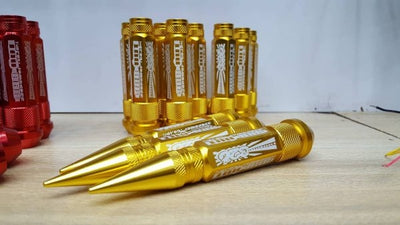 Extra Long Spike Nuts Golden 1.5mm