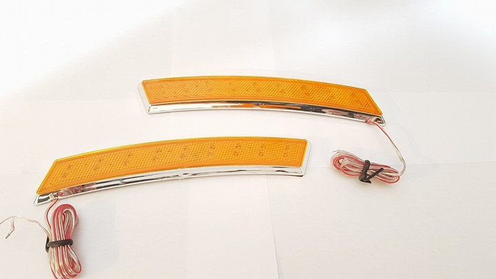 Side Marker Lamp Yellow Long Curve Style