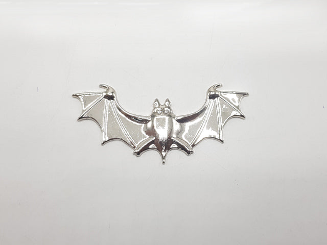 Bat Silver Metal Logo