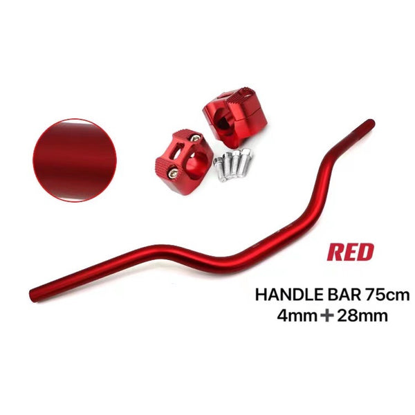 Universal Fat Bar Handle With Handle Riser Red 1 Pcs