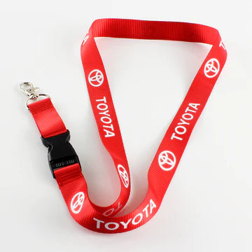 Toyota Red Long Strap Lanyard Keychain