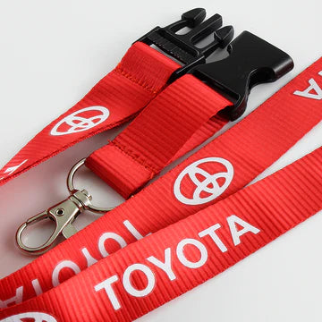 Toyota Red Long Strap Lanyard Keychain