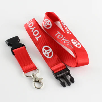 Toyota Red Long Strap Lanyard Keychain