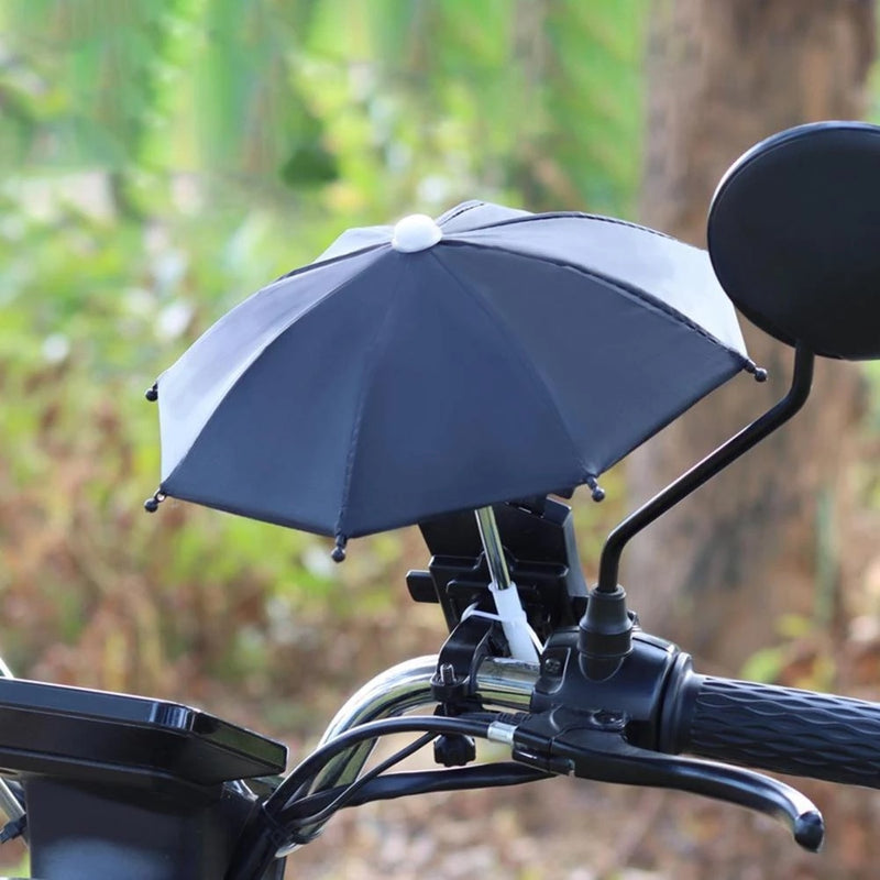 Universal Mini Sunshade Umbrella Phone Holder For Motorcycle