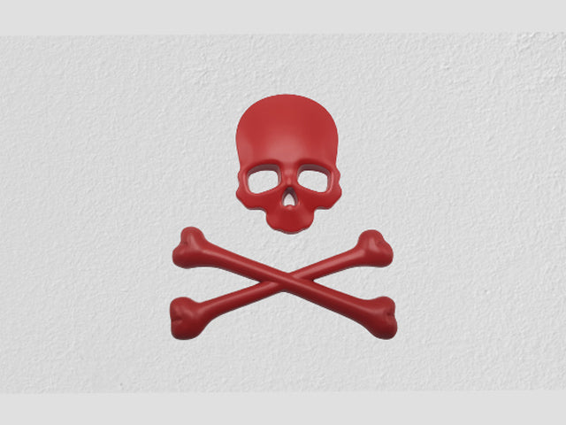 Danger Skull Red Metal Logo