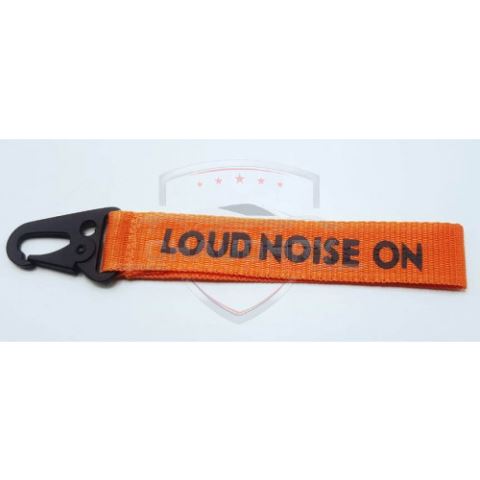 LOUD NOISE ON Fabric Keychain Orange