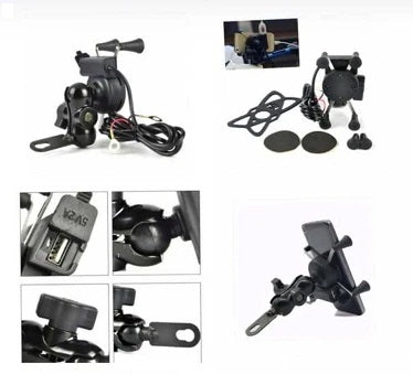 360 Degree Bike Mobile Holder with Charger (Fast Charging)