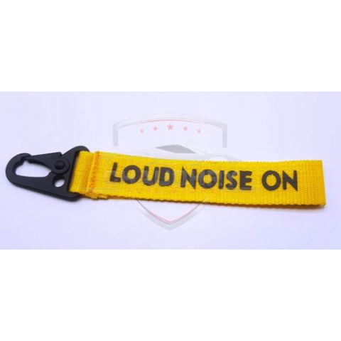 LOUD NOISE ON Fabric Keychain Yellow