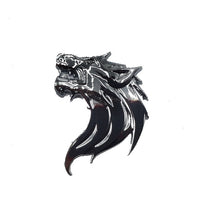 Lion Peak Carbon Black Metal Logo