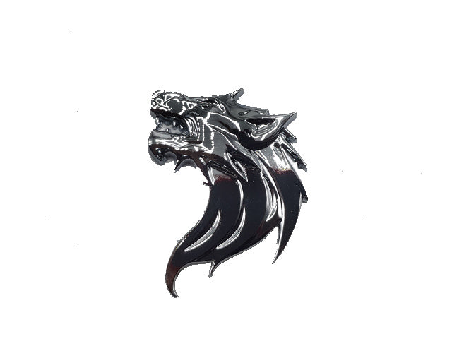 Lion Peak Carbon Black Metal Logo