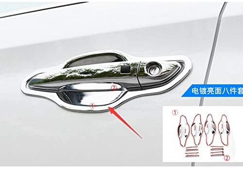 Car Styling ABS Chrome Door Handle Bowl Door Handle Protective Cover Trim For 2020-2021
