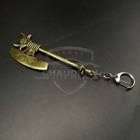 Undead Warrior Axe Metal Keychain