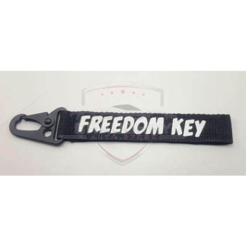 FREEDOM KEY Fabric Keychain Black