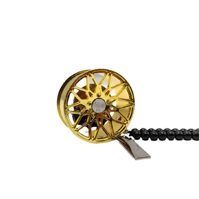 Golden Wheel Metal Center Mirror Hanging