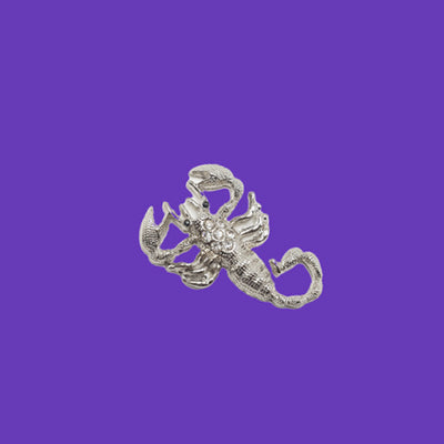 The Scorpion Silver Metal Logo