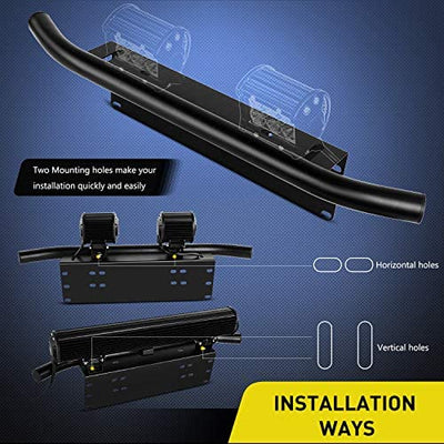 Led Light Bar Mounting Bracket Front License Plate Frame Bracket Holder