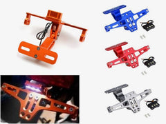 Motorcycle License Number Plates Holder Tail With Indicator Fitting & Number Plate Light blue