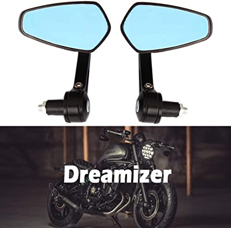 Universal Motorcycle Handlebar End Mirror Diamond Shape Motorcycle Side Mirror