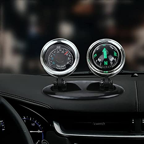 Universal 2 in 1 Car Thermometer Compass Navigation/Direction Guide