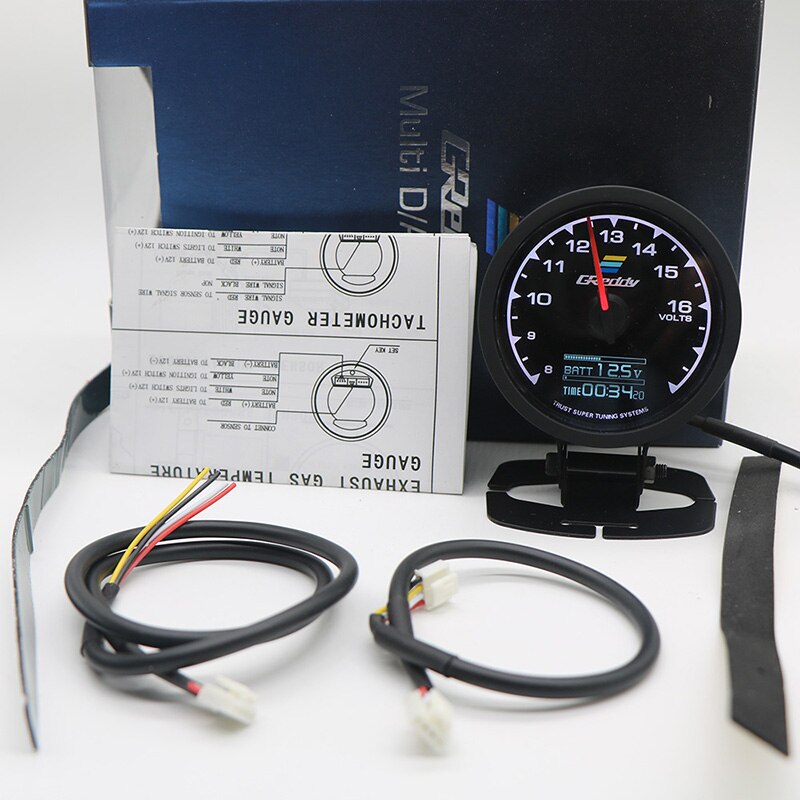 Universal Greddy Racing Gauge RPM With 7 Color Multi LCD Digital Display Meter