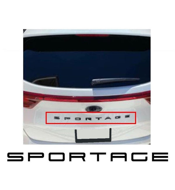 Sportage Back Trunk Sticker - Black - Sportage Alphabet Sticker