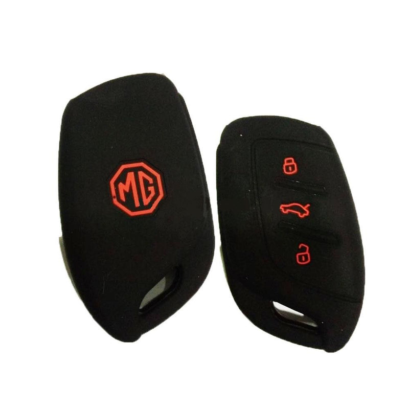 Black Premium Leather Car Key Chain Coin Holder Zipper Case Remote Wallet Bag for MG Black