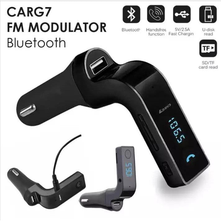 Car G7 Bluetooth FM Transmitter Charger Mobile MP3 AUX USB Player