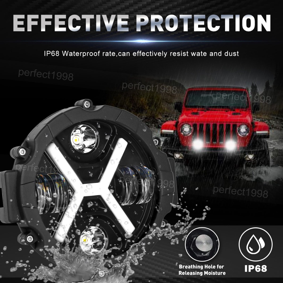 7 Inch Cree Led Work Light Spot + DRL X Style 1 Pc