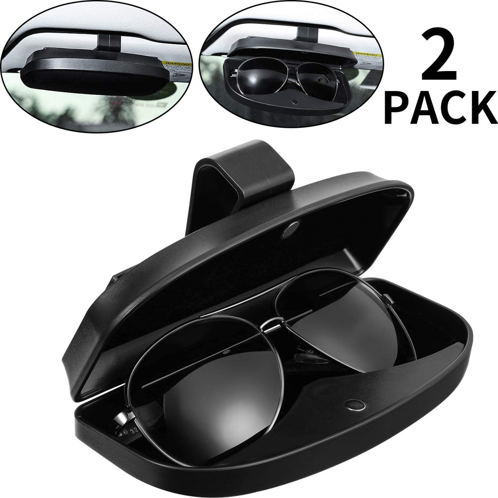 Car Glasses Holder, 165 mm x 55 mm x 35 mm Glasses Case, Car Sunglasses,  Storage Holder, Self-Adhesive with Felt Padding for Glasses in the Car