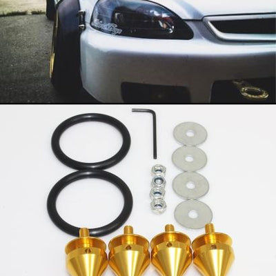 JDM Spike Bumper Quick Release Fastener Car Trunk Fender Gold