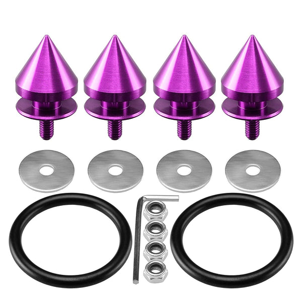 JDM Spike Bumper Quick Release Fastener Car Trunk Fender Purple