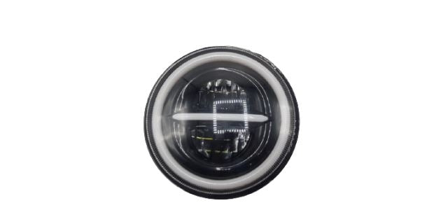 7 Inch Round Jeep Headlight Harley Style Daytime Running Lights With DRL 2 Pc