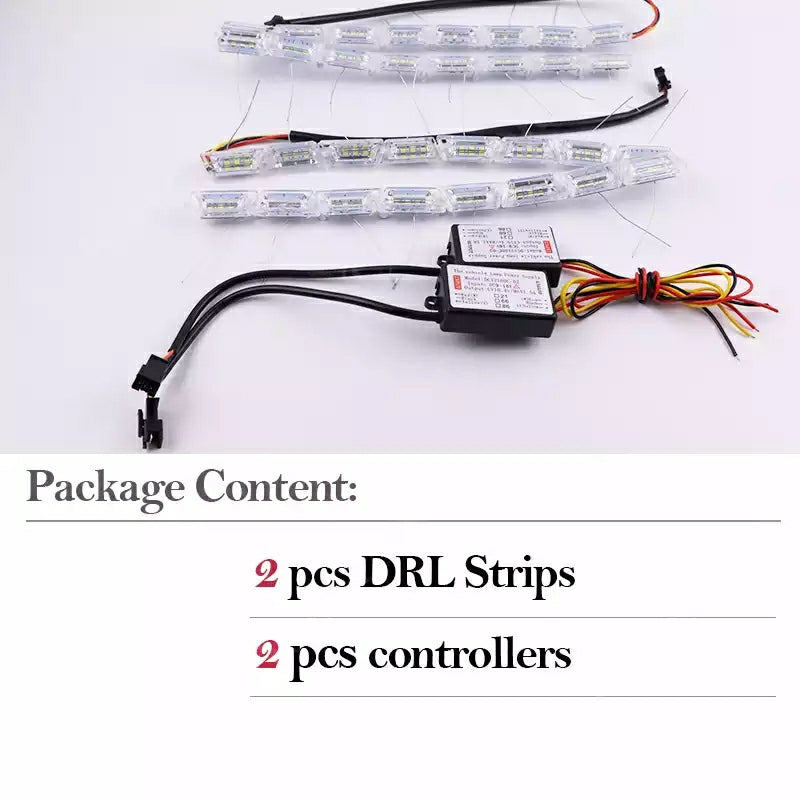 SNAKE DRL FLEXIBLE CAR DUAL LED LIGHTS CRYSTAL EYE LAMP 2 PCS SET
