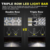 46 Inch curve Bar Light With Side Brackets Tri Row Style