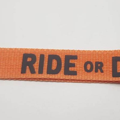 Ride or Die Fabric Keychain Orange