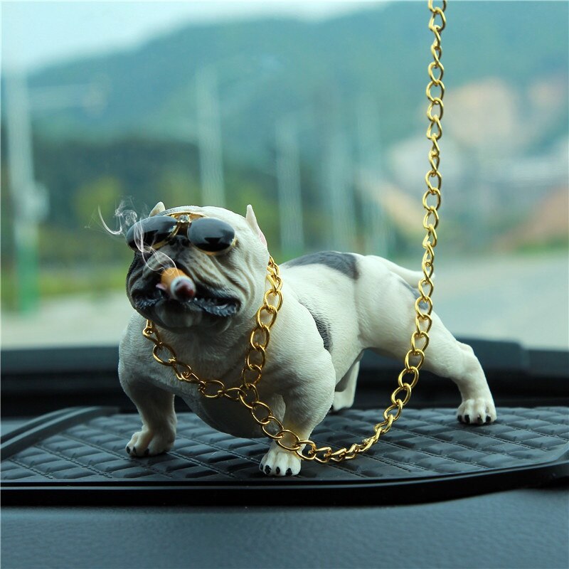 Car Interior Decoration Bull Dog White Hanging Car Pitt Bull Hanging