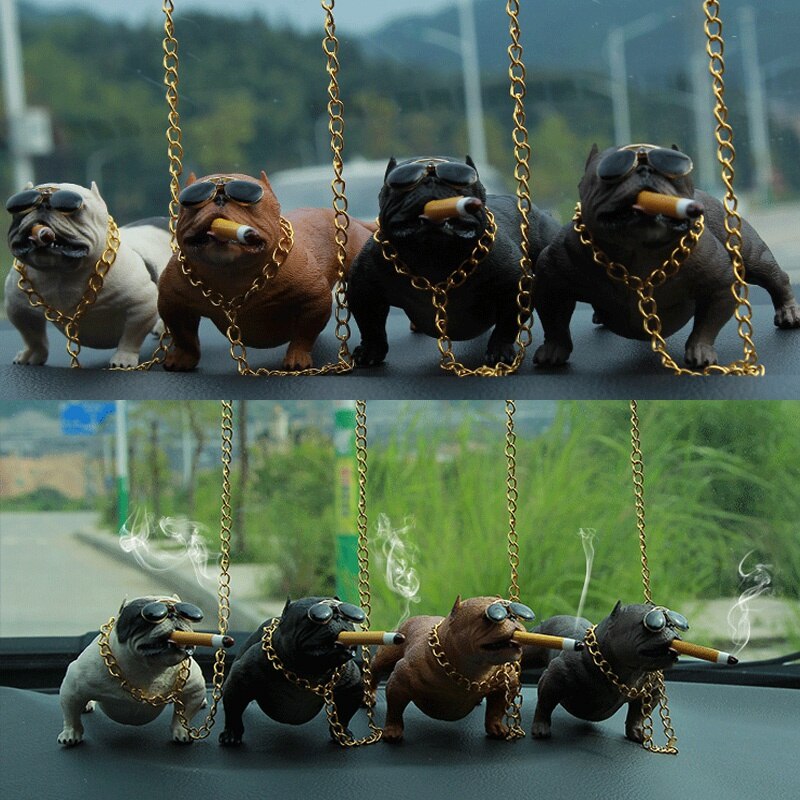 Car Interior Decoration Bull Dog White Hanging Car Pitt Bull Hanging