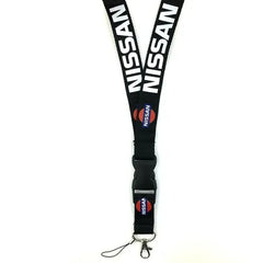Nissan Black Long Strap Lanyard Keychain