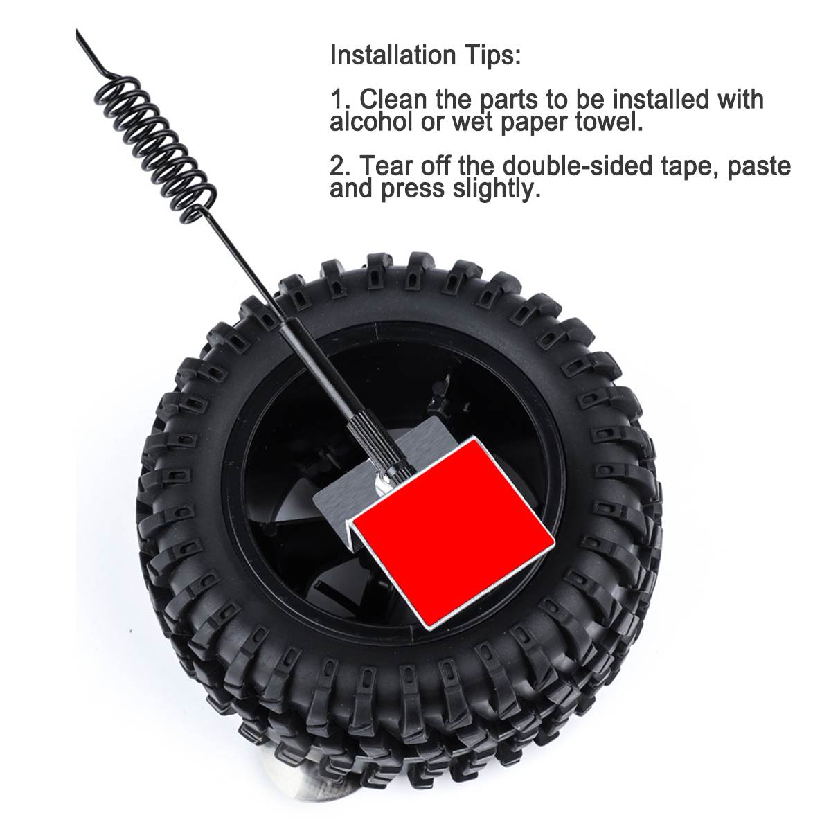 Car Antenna Car Spare Tire Decoration With Shovel
