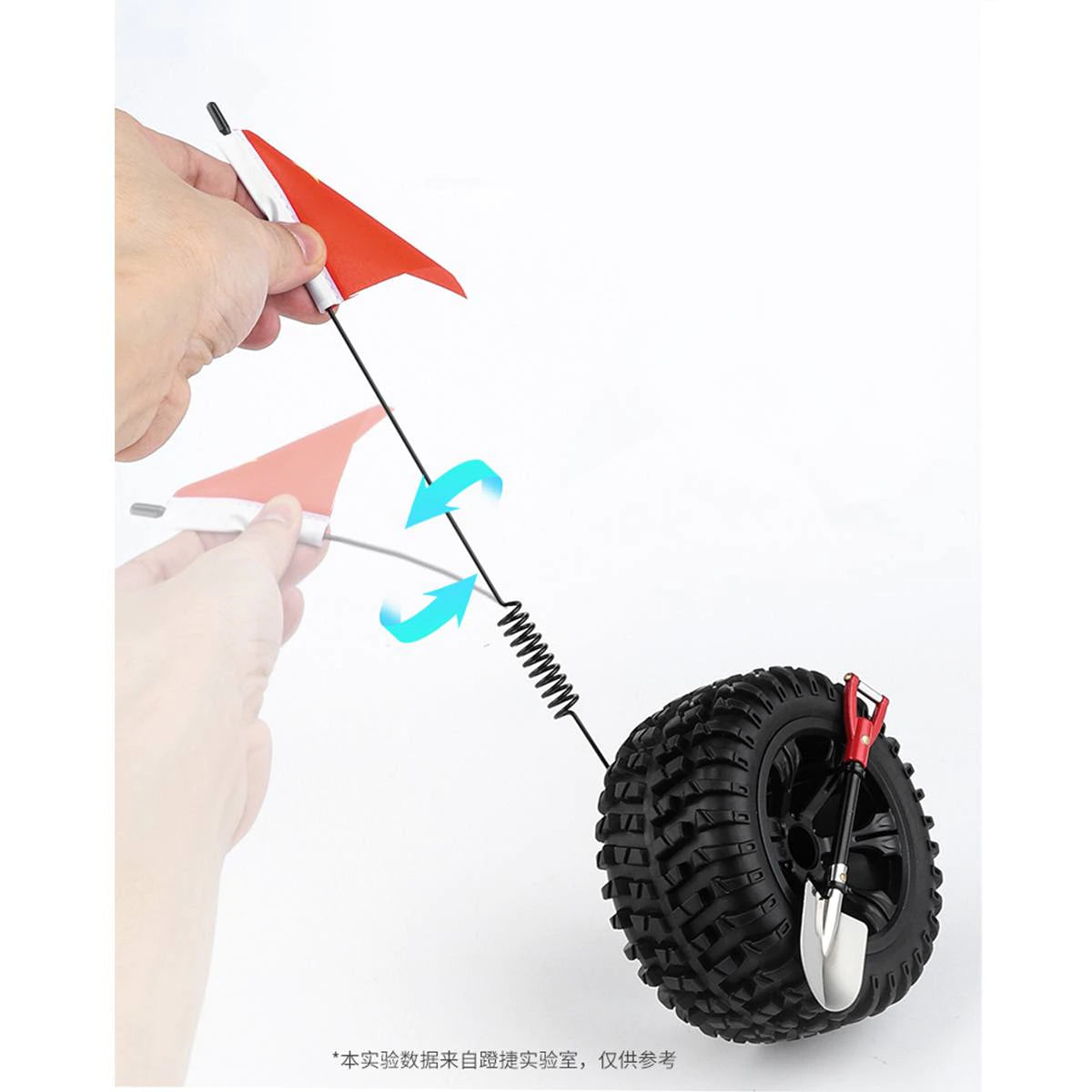 Car Antenna Car Spare Tire Decoration With Shovel