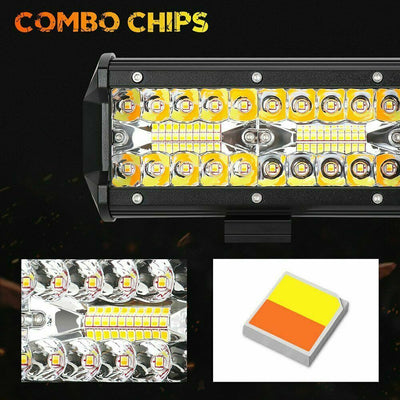 7 Inch Bar Light Tri-row Style Dual Colour 36 Watts 1 Pcs