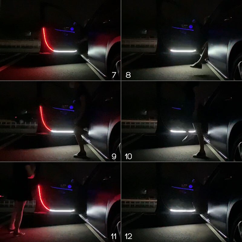 Universal Interior lamp Car Door Opening Warning LED Lights Strips 2Pcs Set