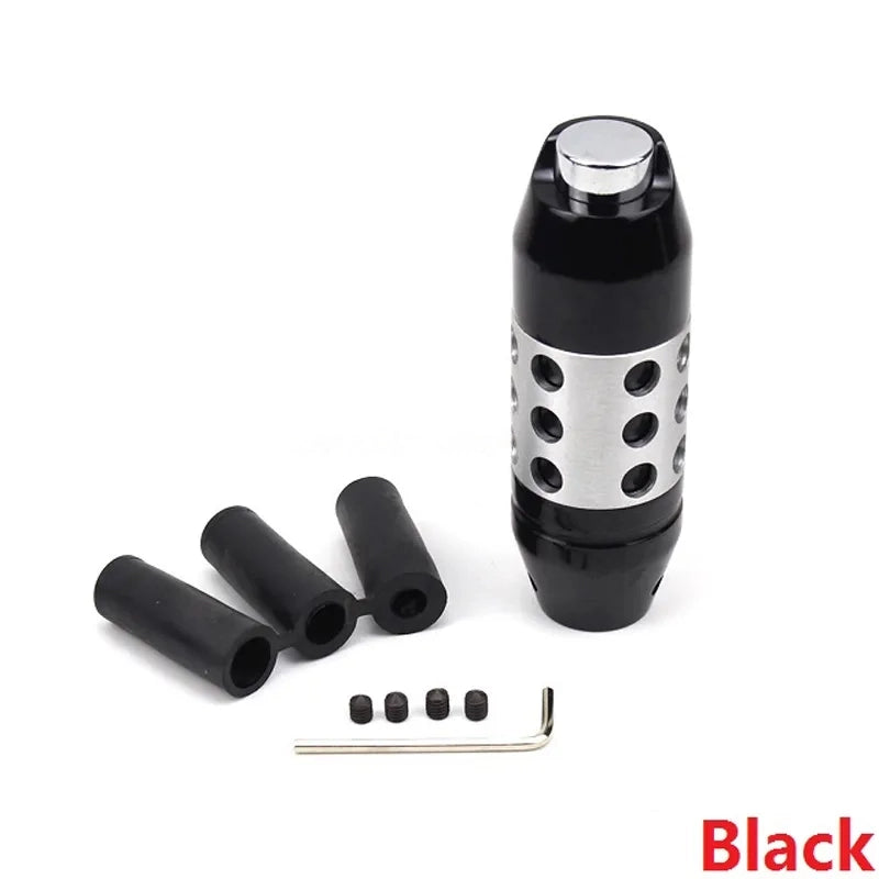 Universal Automatic Gear Knob Aluminum Style Button Gear Knob Black