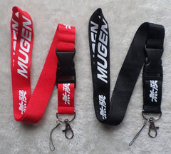 Mugen Black Long Strap Lanyard Keychain
