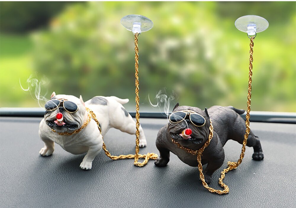 Car Interior Decoration Bull Dog White Hanging Car Pitt Bull Hanging