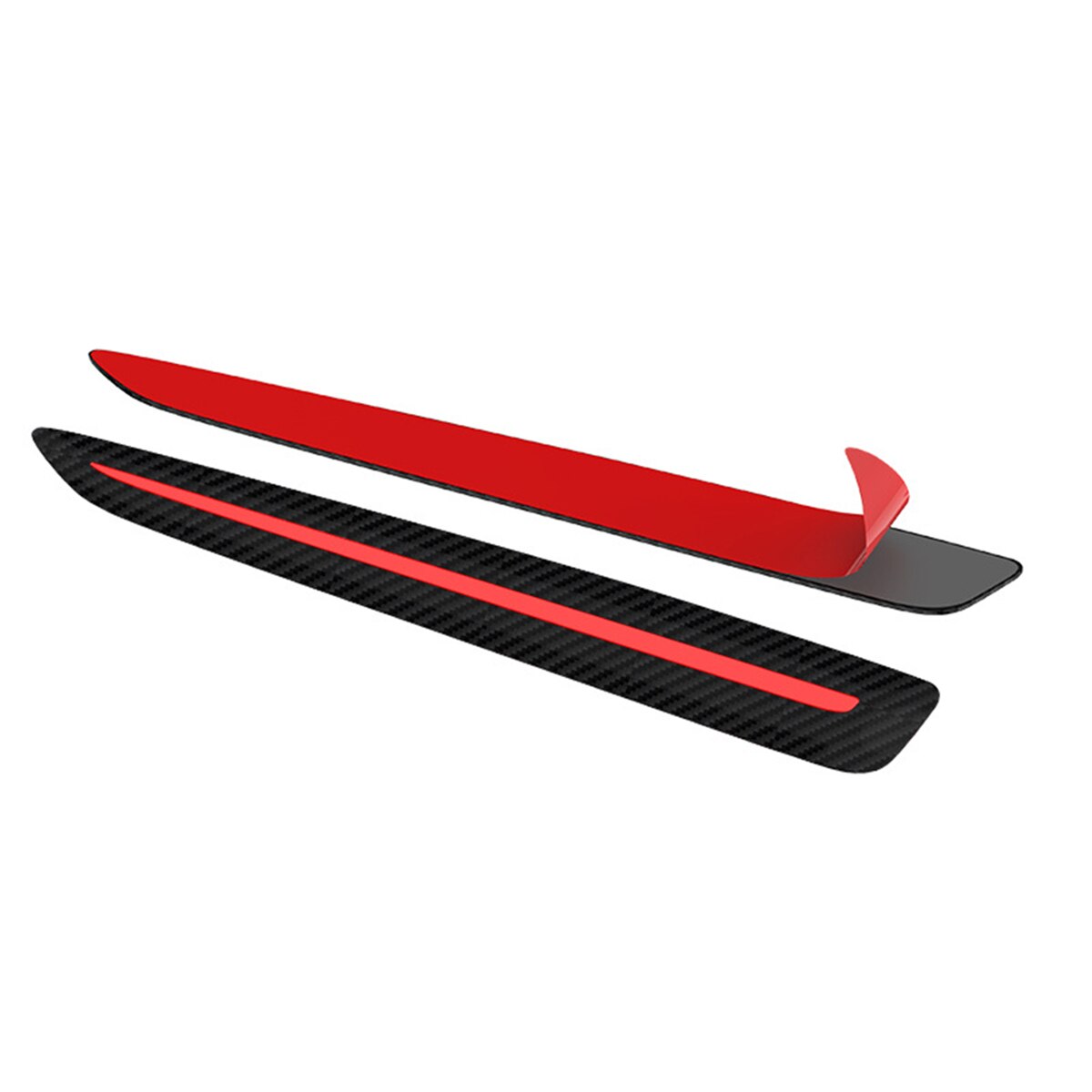 Car Universal Front Rear Carbon Fiber Bumper Air Guard 2 Pcs Set
