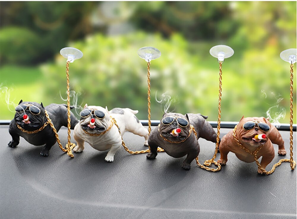 Car Interior Decoration Bull Dog White Hanging Car Pitt Bull Hanging
