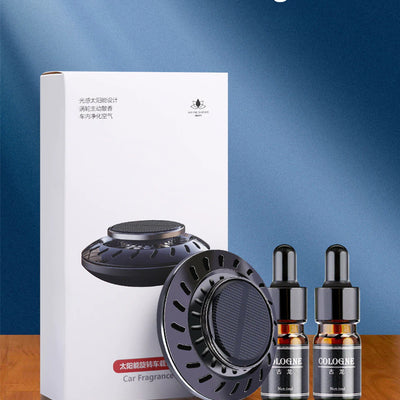 UFO Car Perfume With Oil Solar Rotating Flying Saucer Fresh Deodorant Decoration