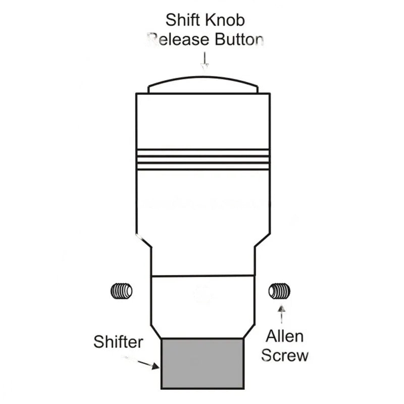 Universal Automatic Gear Knob Aluminum Style Button Gear Knob Silver