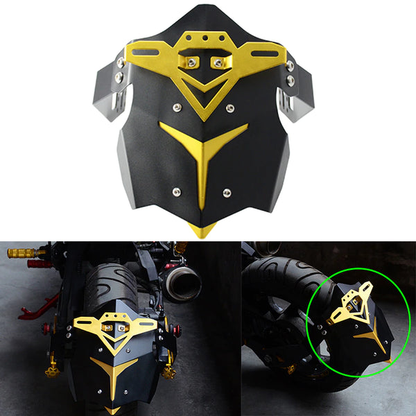 Universal Turtle Style Mudguard Protector Cover with Bracket For Motorcycle Aluminum Alloy Rear Wheel